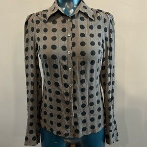 Silk blouse polka dot